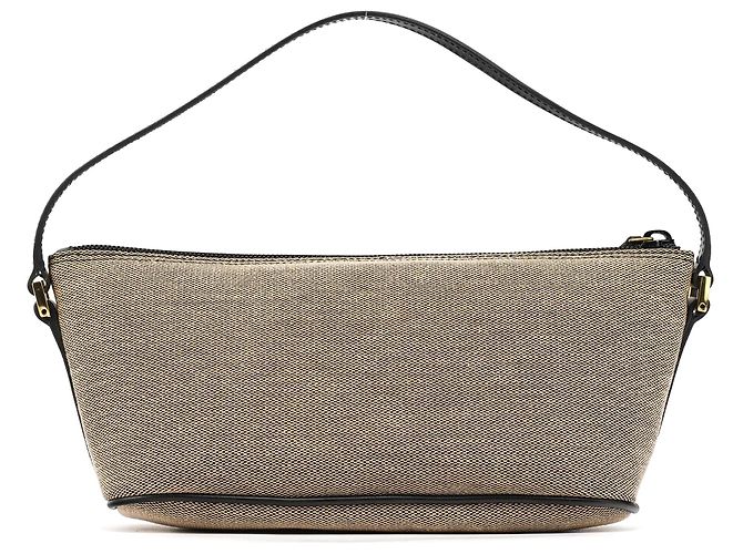 Gucci 07198 Pochette Boat in tela Beige Black - vista 3