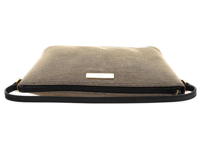 Gucci 07198 Pochette Boat in tela Beige Black - vista 4