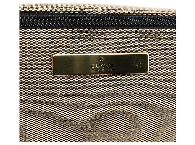 Gucci 07198 Pochette Boat in tela Beige Black - vista 6