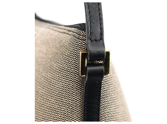 Gucci 07198 Pochette Boat in tela Beige Black - vista 7