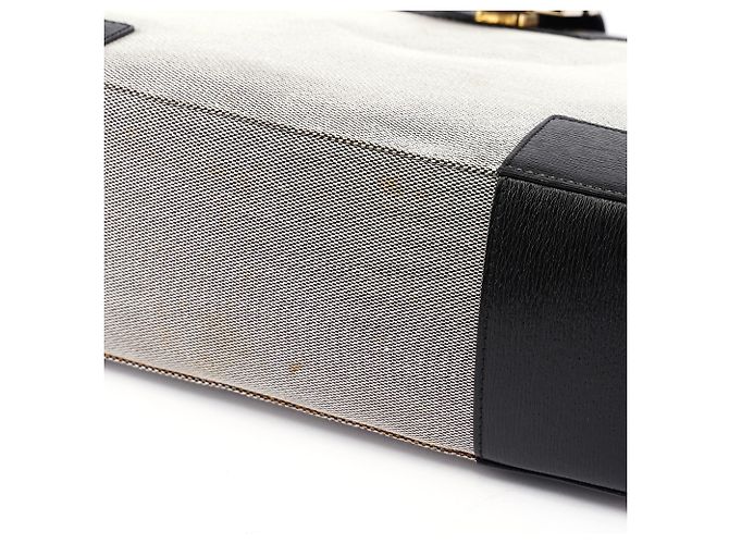 Gucci Beige Canvas Gold Square G Tote - Ansicht 10