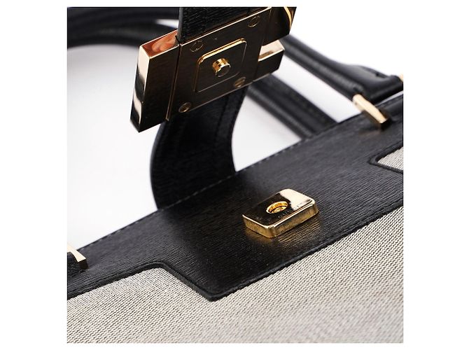 Gucci Beige Canvas Gold Square G Tote - Ansicht 11