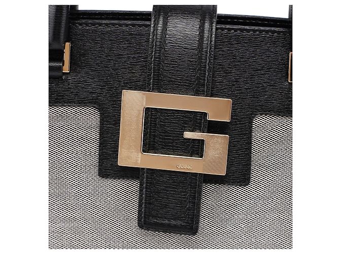 Gucci Beige Canvas Gold Square G Tote - Ansicht 5