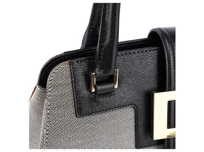 Gucci Beige Canvas Gold Square G Tote - Ansicht 6