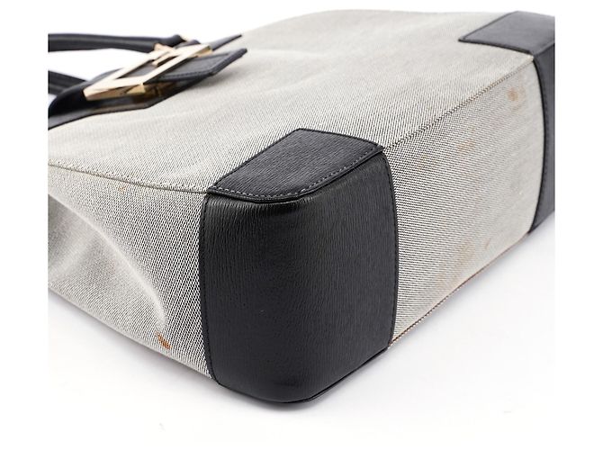 Gucci Beige Canvas Gold Square G Tote - Ansicht 8