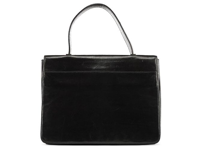 Prada mala de mão com pega superior e fivela em Vitello castanho escuro - vista 3