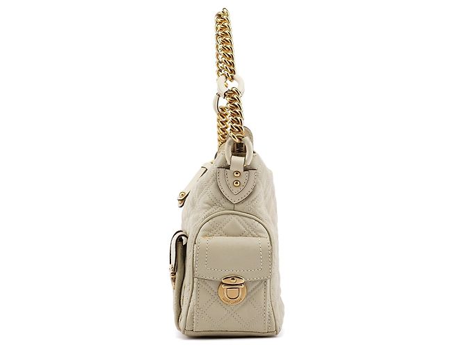 Marc Jacobs Borsa a tracolla Blake in pelle trapuntata avorio con tasche multiple - vista 2