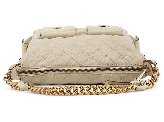 Marc Jacobs Borsa a tracolla Blake in pelle trapuntata avorio con tasche multiple - vista 4