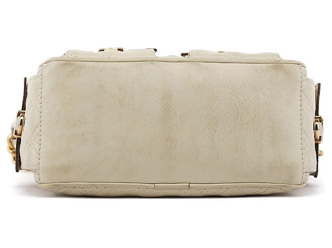 Marc Jacobs Borsa a tracolla Blake in pelle trapuntata avorio con tasche multiple - vista 5