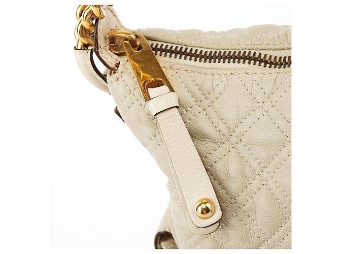 Marc Jacobs Borsa a tracolla Blake in pelle trapuntata avorio con tasche multiple - vista 7