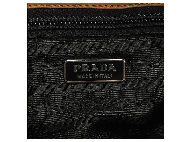 Prada Borsa a tracolla in pelle traforata Tan Spring 2000 - vista 14