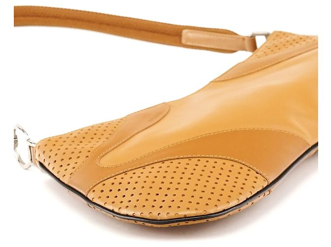 Prada Borsa a tracolla in pelle traforata Tan Spring 2000 - vista 7