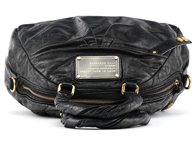 Marc by Marc Jacobs Borsa 2-Way Baby Aidan in pelle nera Twisted Q - vista 4
