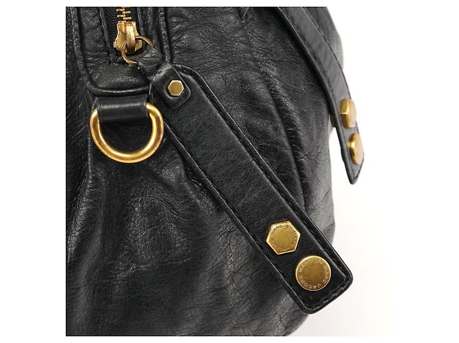 Marc by Marc Jacobs Borsa 2-Way Baby Aidan in pelle nera Twisted Q - vista 7