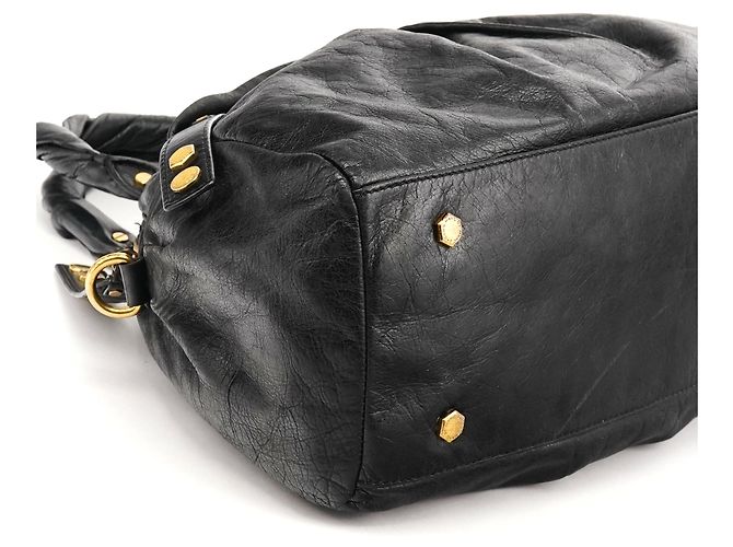 Marc by Marc Jacobs Borsa 2-Way Baby Aidan in pelle nera Twisted Q - vista 8