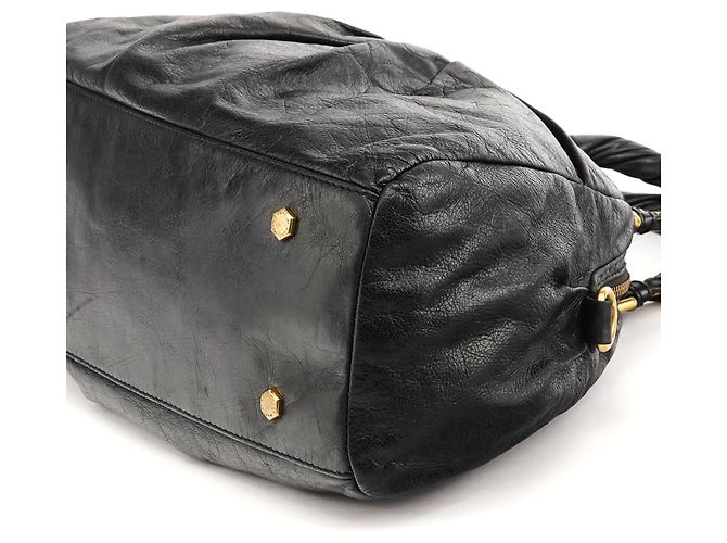Marc by Marc Jacobs Borsa 2-Way Baby Aidan in pelle nera Twisted Q - vista 9