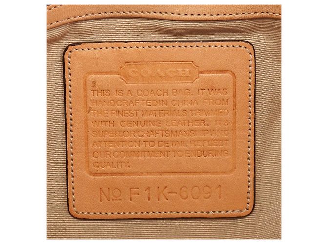 Coach Borsa a tracolla Hobo Hamptons 6091 Red Tan Signature Canvas - vista 11