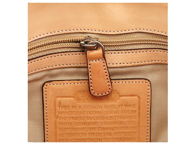 Coach Borsa a tracolla Hobo Hamptons 6091 Red Tan Signature Canvas - vista 12