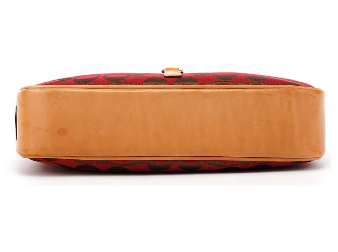 Coach Borsa a tracolla Hobo Hamptons 6091 Red Tan Signature Canvas - vista 4