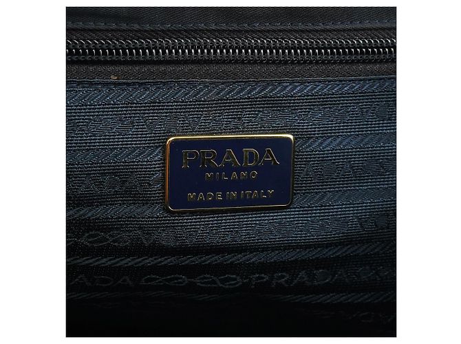Prada Borsa con manico Navy Gold Tessuto Metallo - vista 11