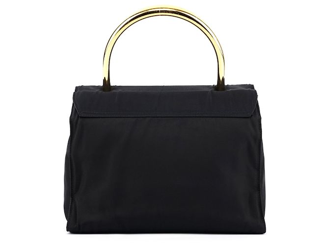Prada Borsa con manico Navy Gold Tessuto Metallo - vista 3