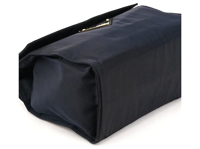 Prada Borsa con manico Navy Gold Tessuto Metallo - vista 7