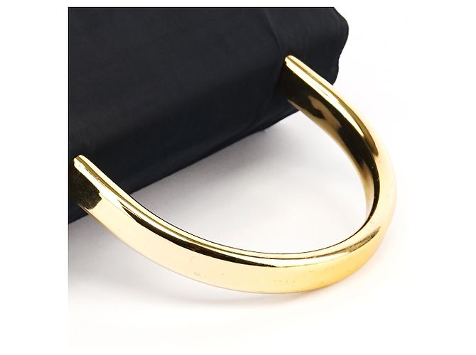 Prada Borsa con manico Navy Gold Tessuto Metallo - vista 9