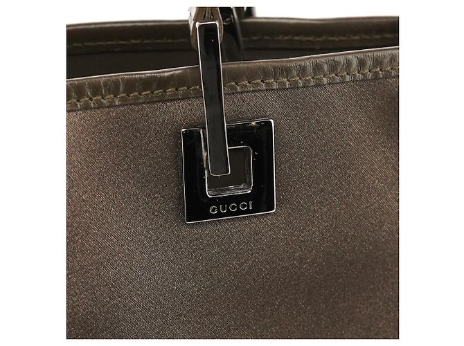 Gucci 002 1099 Borsa Tote in Raso Khaki - vista 6