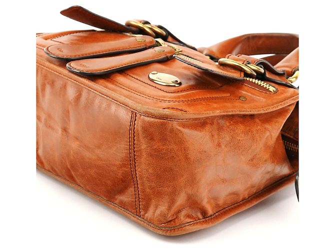Chloé Borsa Bay 2-Way in pelle marrone - vista 10