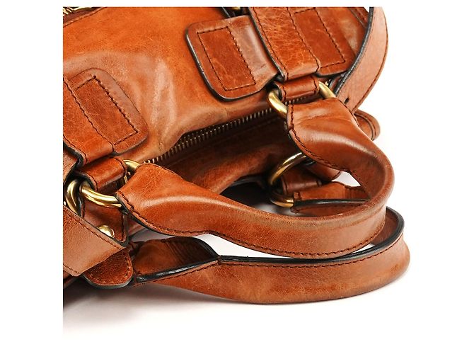 Chloé Borsa Bay 2-Way in pelle marrone - vista 11