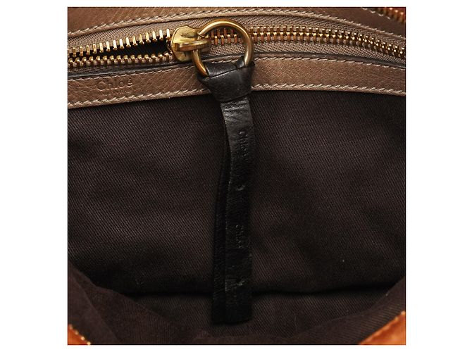 Chloé Borsa Bay 2-Way in pelle marrone - vista 14
