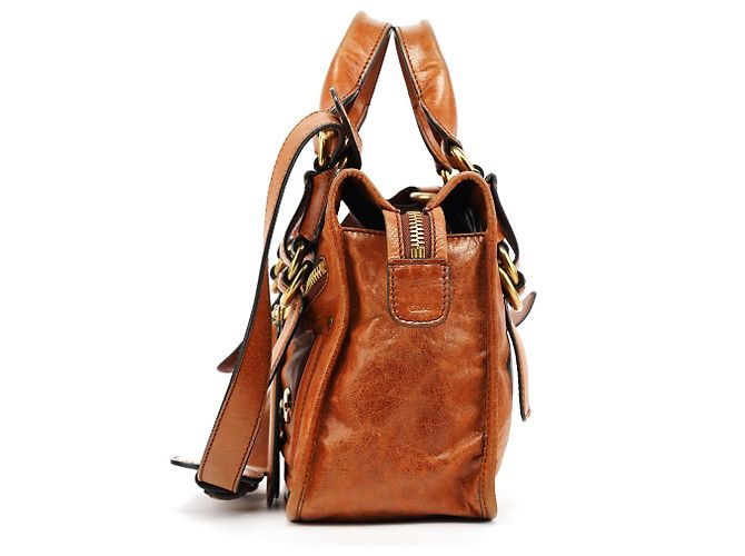 Chloé Borsa Bay 2-Way in pelle marrone - vista 2