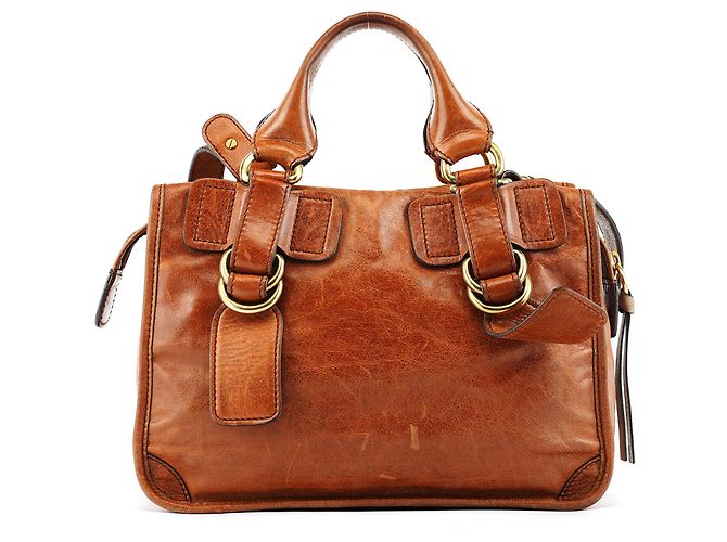 Chloé Borsa Bay 2-Way in pelle marrone - vista 3