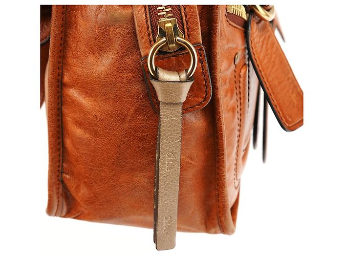 Chloé Borsa Bay 2-Way in pelle marrone - vista 8