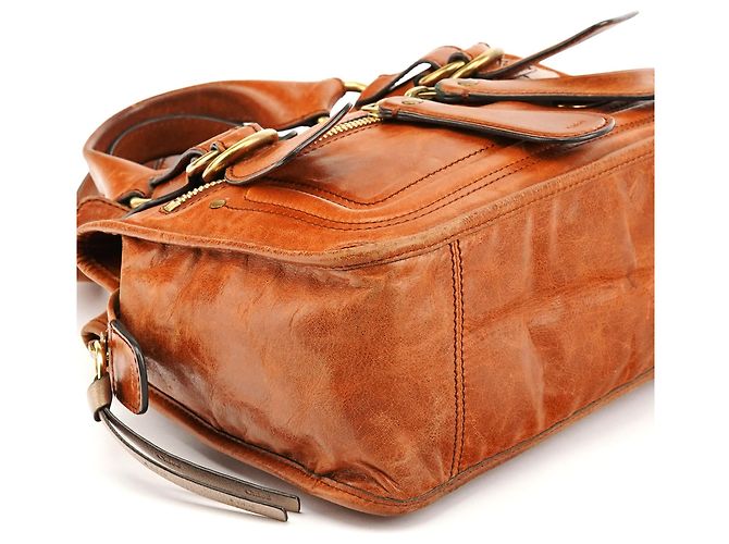 Chloé Borsa Bay 2-Way in pelle marrone - vista 9