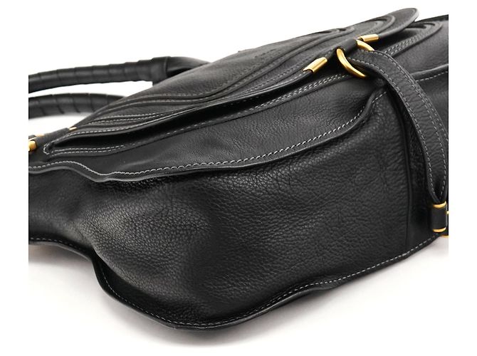 Chloé Borsa Marcie 2-Way in pelle nera - vista 10