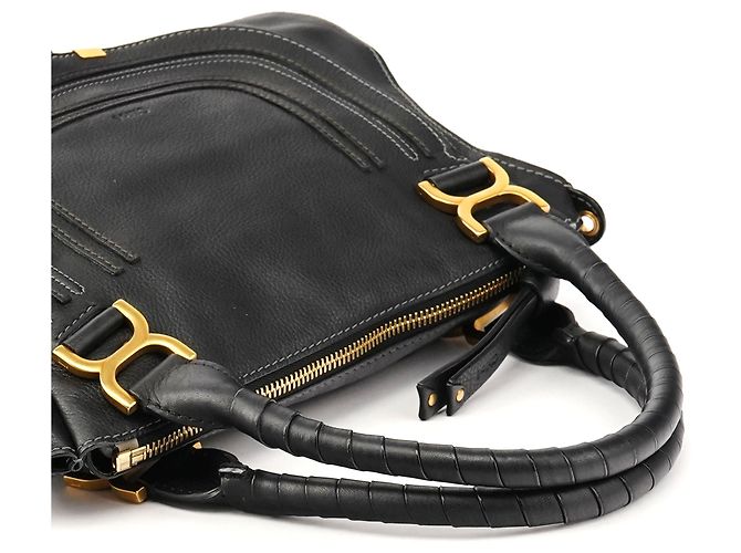 Chloé Borsa Marcie 2-Way in pelle nera - vista 12