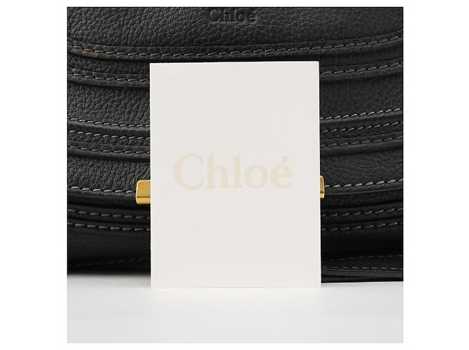 Chloé Borsa Marcie 2-Way in pelle nera - vista 14