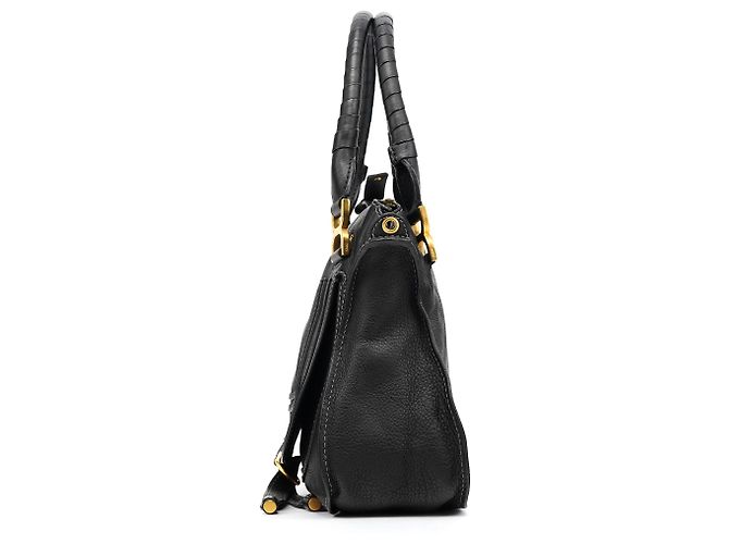 Chloé Borsa Marcie 2-Way in pelle nera - vista 2