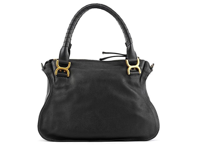 Chloé Borsa Marcie 2-Way in pelle nera - vista 3