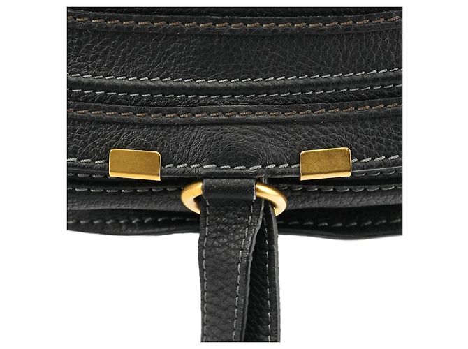 Chloé Borsa Marcie 2-Way in pelle nera - vista 7