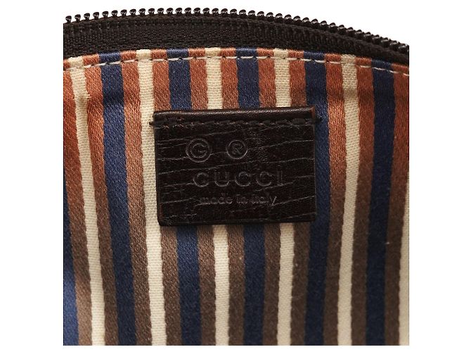 Gucci 257300 Pochette Boat GG Marrone Scuro - vista 11