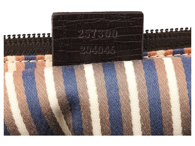 Gucci 257300 Pochette Boat GG Marrone Scuro - vista 13