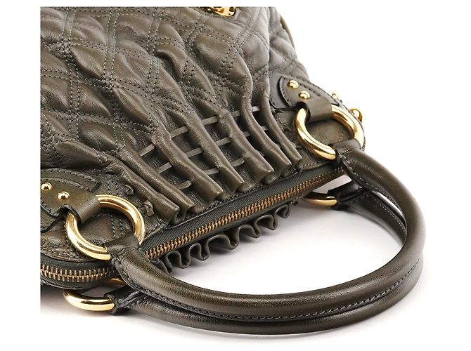 Marc Jacobs Bolsa 2-Way Stam em couro acolchoado cinza - vista 10