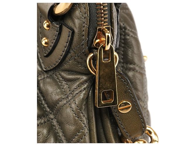 Marc Jacobs Bolsa 2-Way Stam em couro acolchoado cinza - vista 7