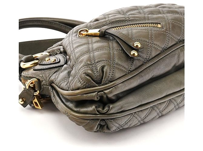 Marc Jacobs Bolsa 2-Way Stam em couro acolchoado cinza - vista 8