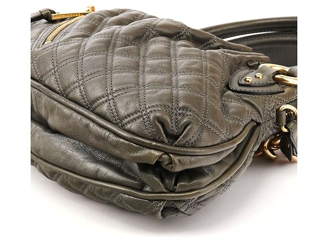Marc Jacobs Bolsa 2-Way Stam em couro acolchoado cinza - vista 9