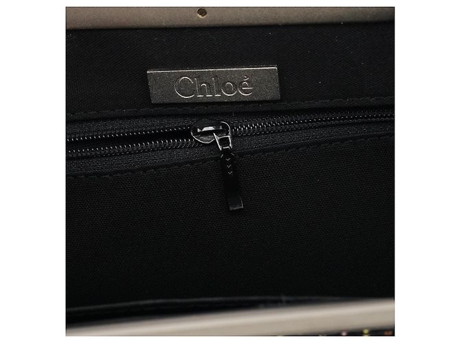 Chloé Handtasche mit oberem Griff aus gewebtem Metall in Schwarz Multicolour - Ansicht 10