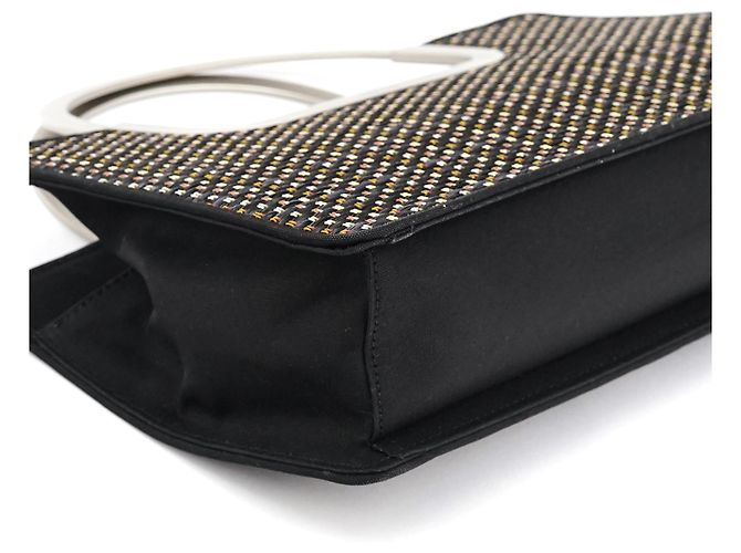 Chloé Handtasche mit oberem Griff aus gewebtem Metall in Schwarz Multicolour - Ansicht 6