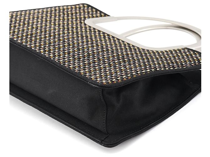 Chloé Handtasche mit oberem Griff aus gewebtem Metall in Schwarz Multicolour - Ansicht 7